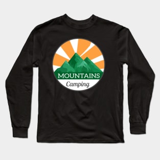 Mountains Sticker, For Norway Lovers, Travel Long Sleeve T-Shirt